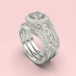 Cargue la imagen en el visor de la galería, Anillos 3catedral con corte cojin