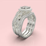 Cargue la imagen en el visor de la galería, Anillos 3catedral con corte cojin