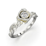 Cargue la imagen en el visor de la galería, Anillo rosa con corte circular