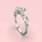 Cargue la imagen en el visor de la galería, Anillo rosa con corte circular