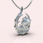 Cargue la imagen en el visor de la galería, Colgante Feline con corte circular