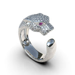 Cargue la imagen en el visor de la galería, Anillo Pantera con corte circular