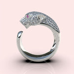 Cargue la imagen en el visor de la galería, Anillo Pantera con corte circular