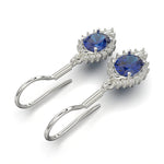 Cargue la imagen en el visor de la galería, Arete oval con corte circular