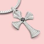 Cargue la imagen en el visor de la galería, Collar Cruz con corte circular