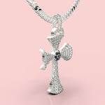 Cargue la imagen en el visor de la galería, Collar Cruz con corte circular