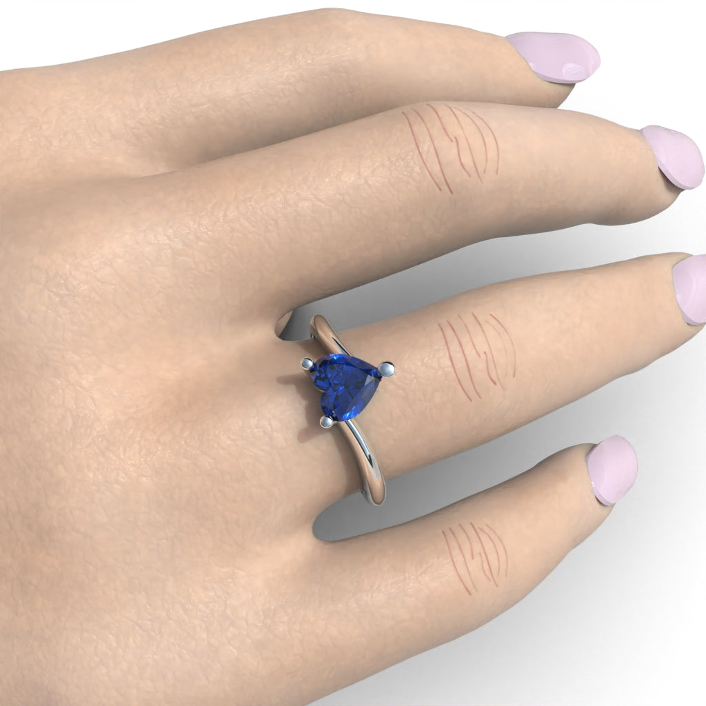 Double band heart ring