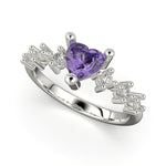 Cargue la imagen en el visor de la galería, Anillo con corte en forma de corazón