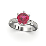 Cargue la imagen en el visor de la galería, Anillo corona con corte circular