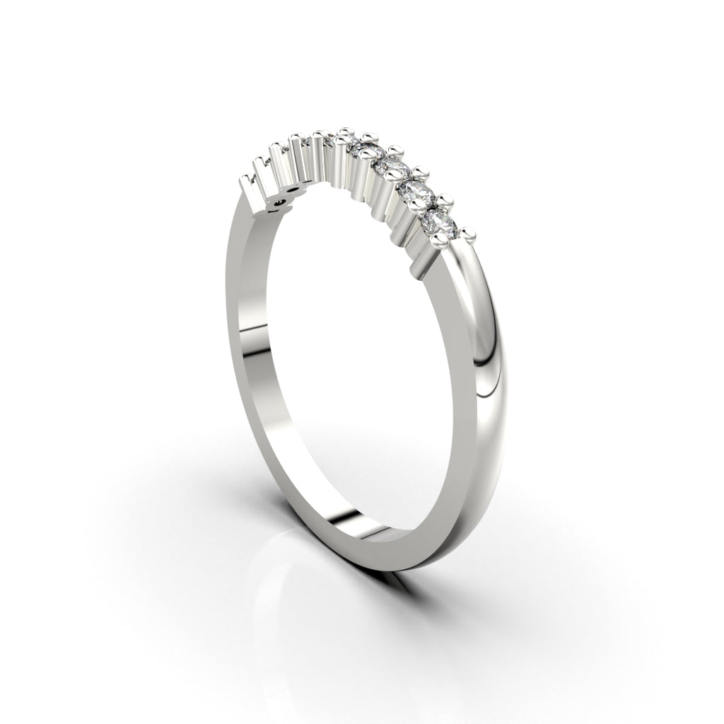 Baby half-hoop ring - 950 Silver | Luya Jewelry