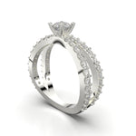 Cargue la imagen en el visor de la galería, Anillo doble banda con corte circular