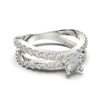 Cargue la imagen en el visor de la galería, Anillo doble banda con corte circular