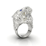 Cargue la imagen en el visor de la galería, Anillo de pantera con corte circular