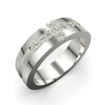 Cargue la imagen en el visor de la galería, Anillo cruz con corte circular