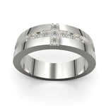 Cargue la imagen en el visor de la galería, Anillo cruz con corte circular