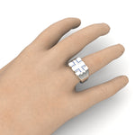 Cargue la imagen en el visor de la galería, Anillo de cruz con corte circular