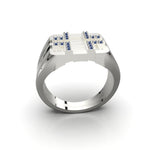 Cargue la imagen en el visor de la galería, Anillo de cruz con corte circular