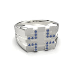 Cargue la imagen en el visor de la galería, Anillo de cruz con corte circular