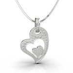 Cargue la imagen en el visor de la galería, Collar en forma de corazón con corte circular