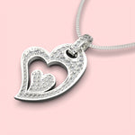 Cargue la imagen en el visor de la galería, Collar en forma de corazón con corte circular