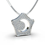 Cargue la imagen en el visor de la galería, Collar estrella con corte circular