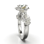 Cargue la imagen en el visor de la galería, Anillo de flor con corte circular