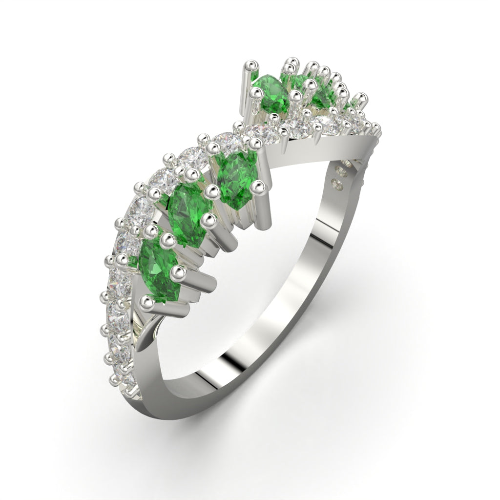 Marquise cut infinity ring