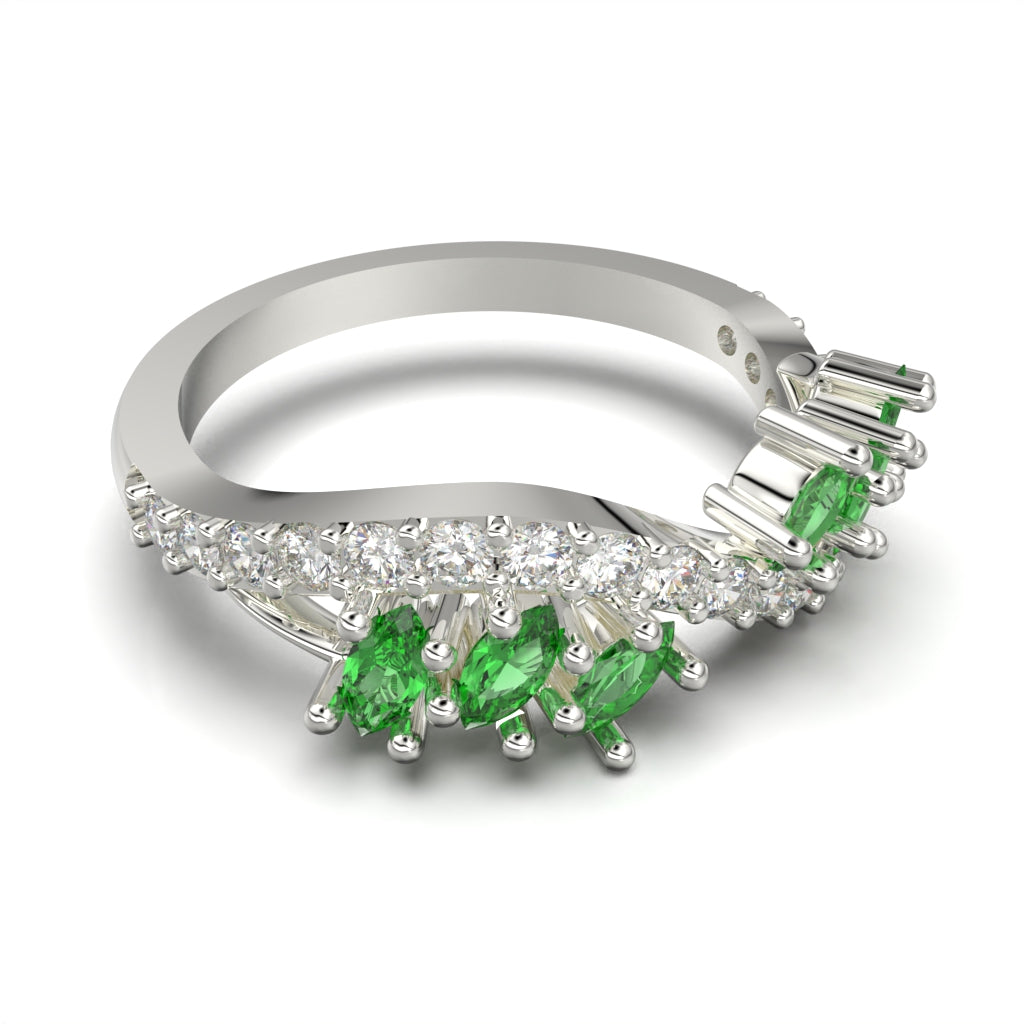 Marquise cut infinity ring