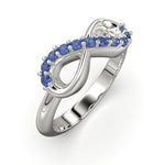 Cargue la imagen en el visor de la galería, Anillo infinito corte circular