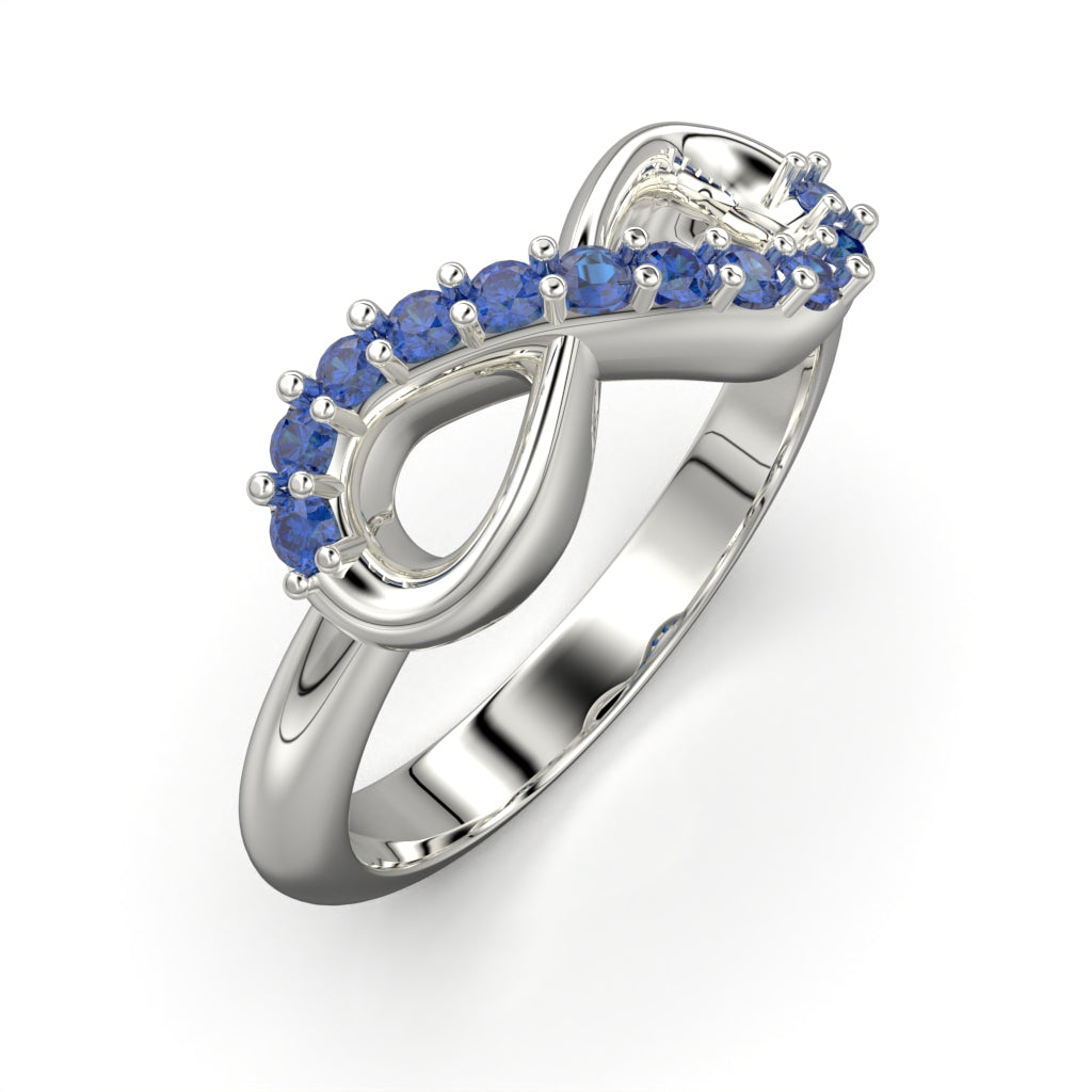 Infinity ring, circular cut