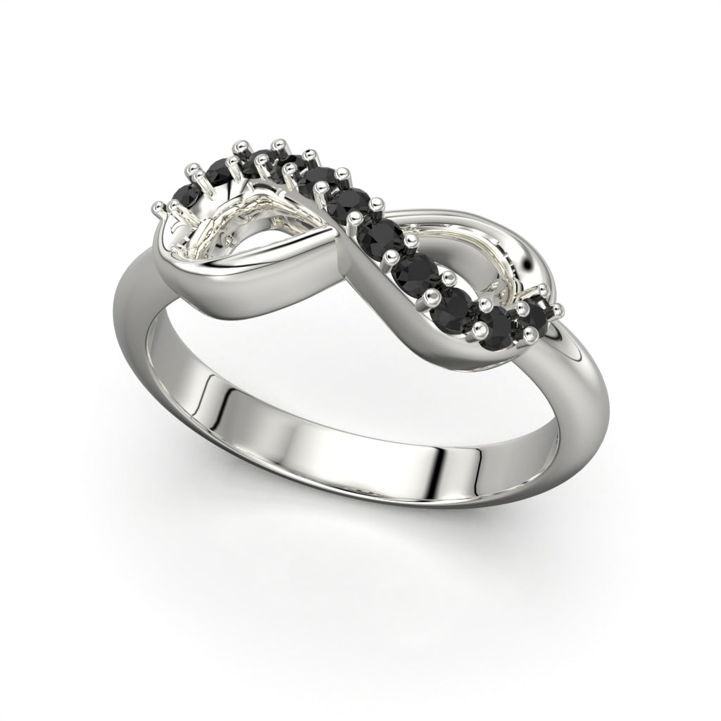 Infinity ring, circular cut