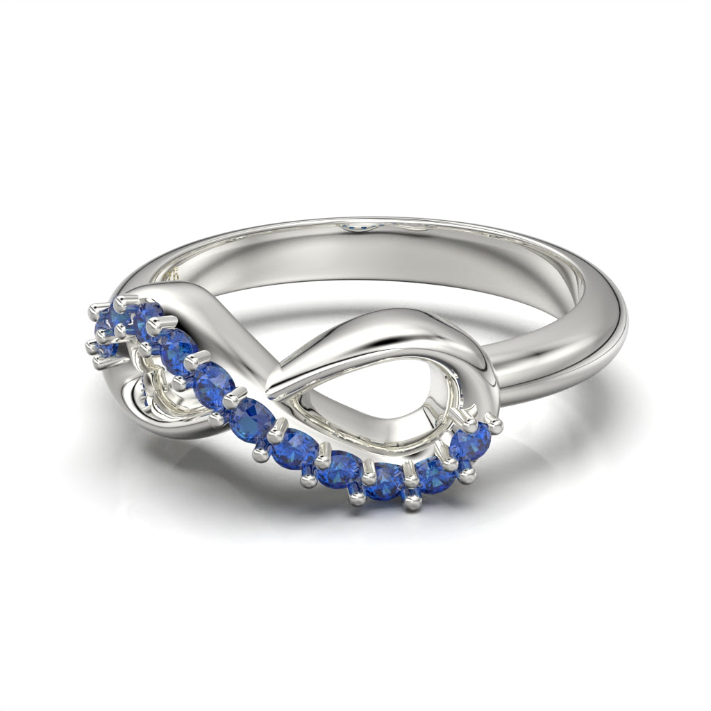 Infinity ring, circular cut