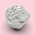 Cargue la imagen en el visor de la galería, Anillo León con corte circular