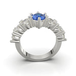 Cargue la imagen en el visor de la galería, Anillo solitario con corte oval