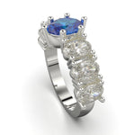 Cargue la imagen en el visor de la galería, Anillo solitario con corte oval