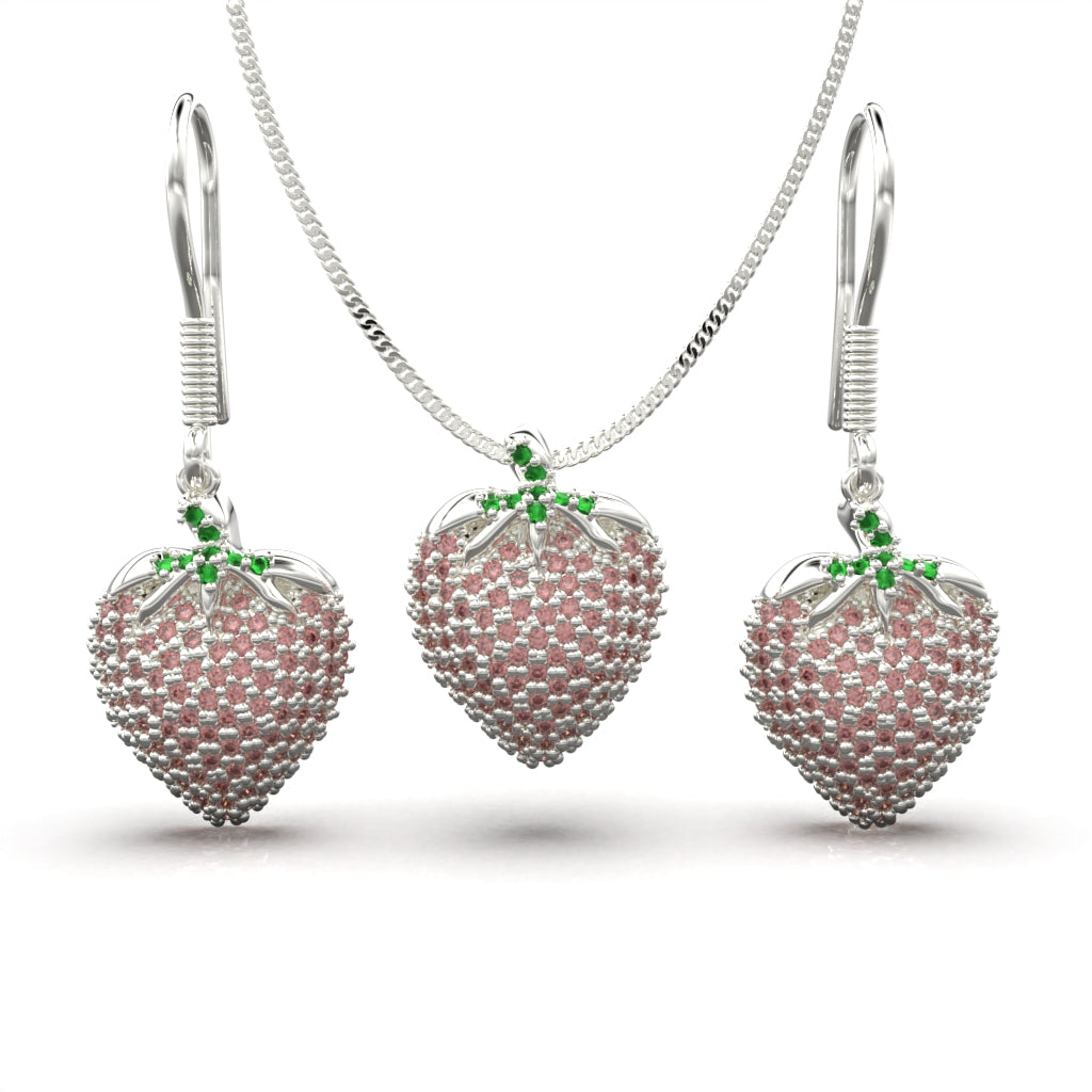 Set de joyas en plata 950 – Colección Strawberry