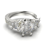 Cargue la imagen en el visor de la galería, Anillo de piedra central con corte circular