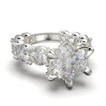 Cargue la imagen en el visor de la galería, Anillo solitario con corte garra circular