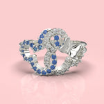 Cargue la imagen en el visor de la galería, Anillo Minnie con corte circular