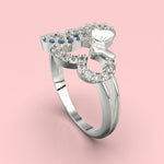 Cargue la imagen en el visor de la galería, Anillo Minnie con corte circular