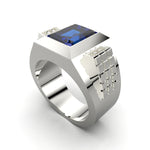 Cargue la imagen en el visor de la galería, Anillo solitario con corte cuadrado