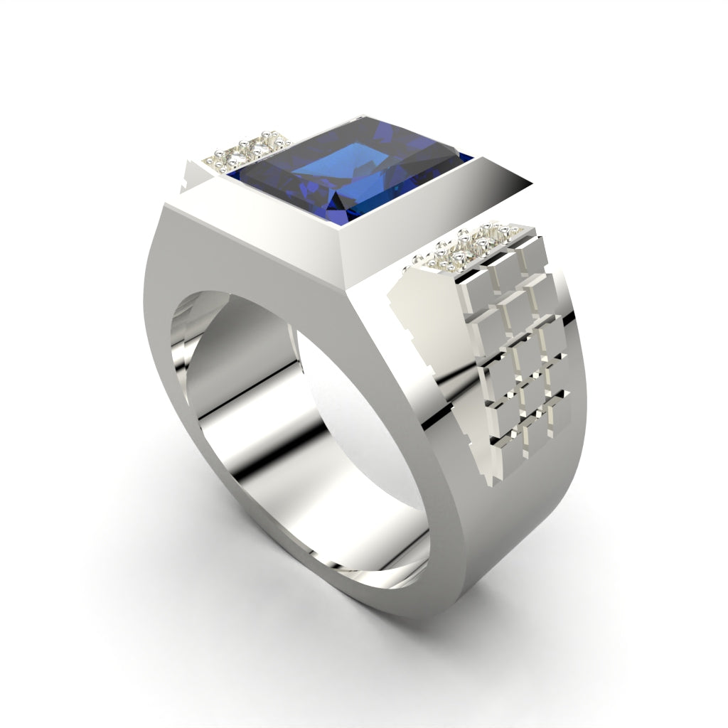 Solitaire ring with square cut