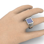 Cargue la imagen en el visor de la galería, Anillo chevalier con corte circular