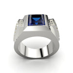 Cargue la imagen en el visor de la galería, Anillo solitario con corte cuadrado