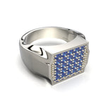 Cargue la imagen en el visor de la galería, Anillo chevalier con corte circular