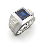 Cargue la imagen en el visor de la galería, Anillo solitario con corte cuadrado