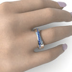 Cargue la imagen en el visor de la galería, Anillo entrelazado con corte circular