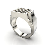 Cargue la imagen en el visor de la galería, Anillo chevalier con corte circular