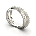 Cargue la imagen en el visor de la galería, Anillo de tres bandas y corte circular