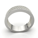 Cargue la imagen en el visor de la galería, Anillo tres filas de corte circular